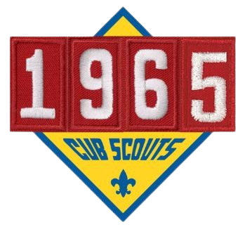 Pack 1965 Scouting Logo - Custom Cub Scout emblem featuring the red Pack 1965 unit number.