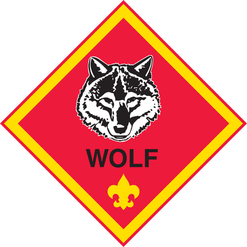 Pack 1965 Wolf Rank - Second grade Scouting milestones in outdoor skills and duty.